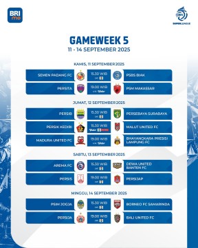 Jadwal pekan 5 Liga 1 2025. (instagram)